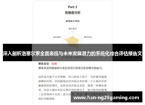 深入剖析洛塞尔索全面表现与未来发展潜力的系统化综合评估报告文