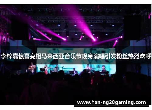 李梓嘉惊喜亮相马来西亚音乐节现身演唱引发粉丝热烈欢呼